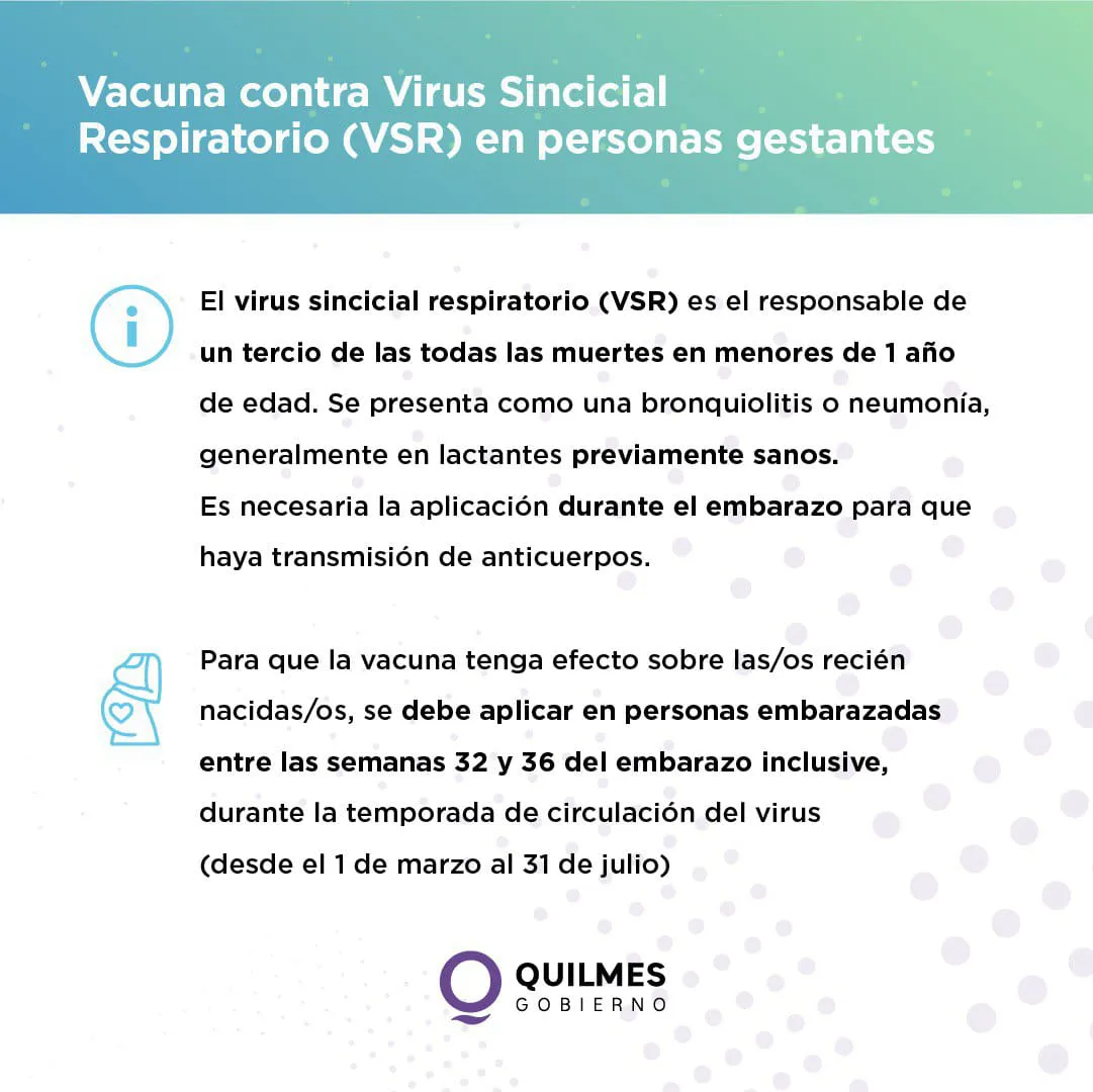 LA NUEVA VACUNA OBLIGATORIA PARA PERSONAS EMBARAZADAS SE APLICA EN QUILMES DE FORMA GRATUITA 2
