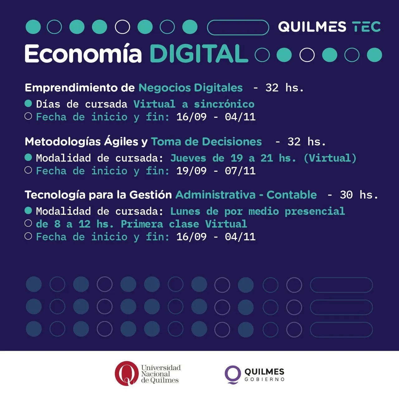 INSCRIPCIONES ABIERTAS PARA CURSOS GRATUITOS EN QUILMES TEC (5)