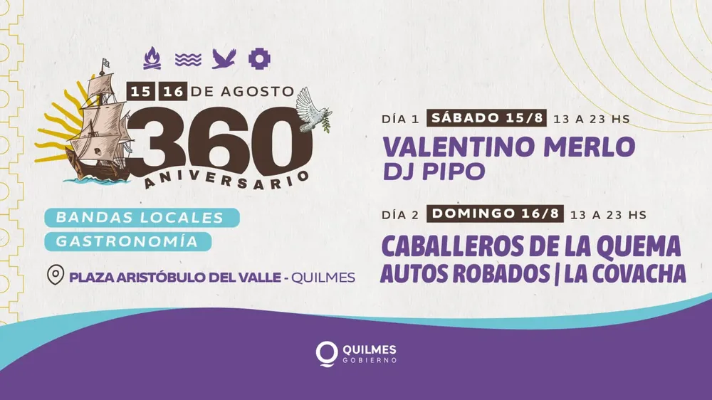 QUILMES FESTEJA SU 360º ANIVERSARIO CON MÚLTIPLES ACTIVIDADES Y GRANDES SHOWS EN VIVO CON VALENTINO MERLO Y CABALLEROS DE LA QUEMA 1
