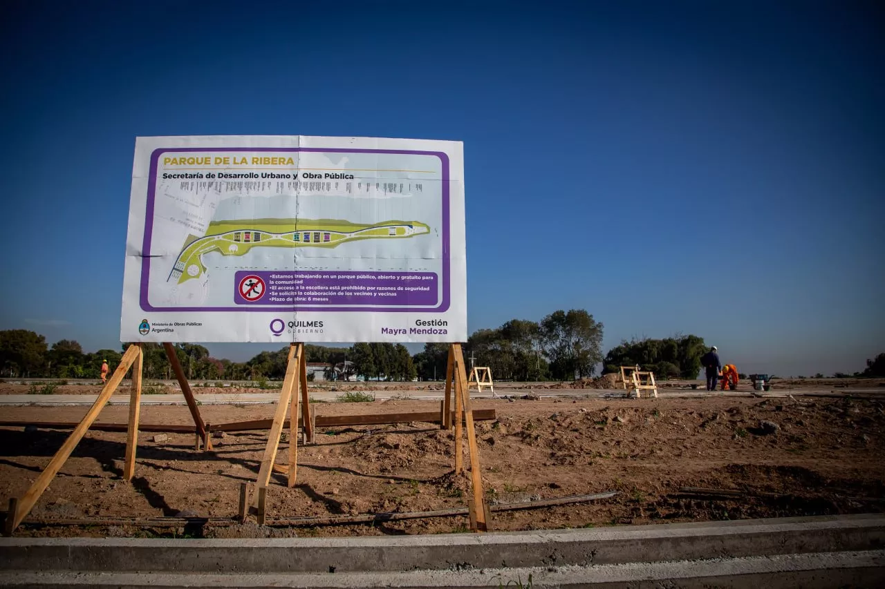 EL MUNICIPIO SIGUE ADELANTE CON LAS OBRAS DEL PARQUE DE LA RIBERA DE QUILMES 1