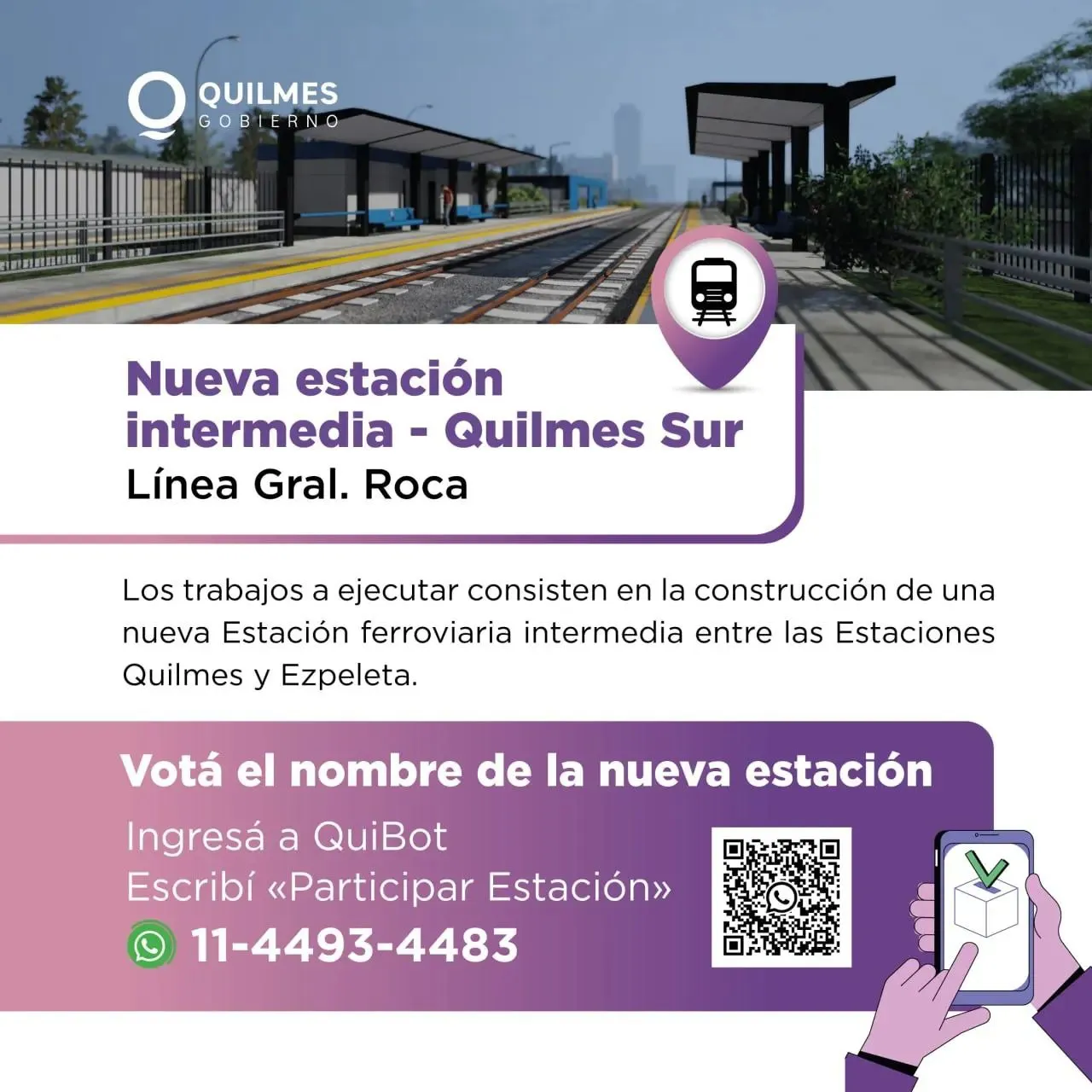 ESTÁ ABIERTA LA VOTACIÓN PARA EL NOMBRE DE LA NUEVA ESTACIÓN QUILMES SUR (2)
