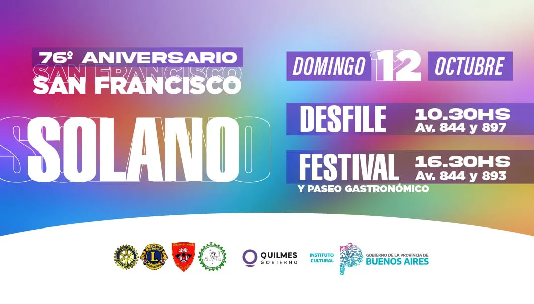 SAN FRANCISCO SOLANO CELEBRA SU 76º ANIVERSARIO CON DESFILE, FERIAS Y UN CIERRE MUSICAL CON JIMMY Y SU COMBO NEGRO Y LA T Y LA M 1 (2)