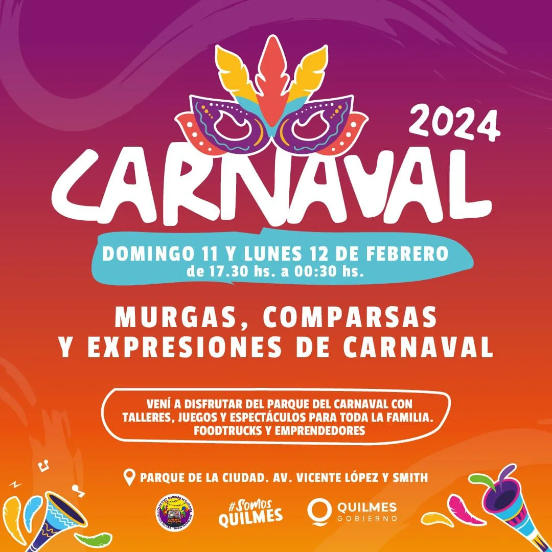 TODO LISTO PARA FESTEJAR LOS CARNAVALES 2024 EN QUILMES 1