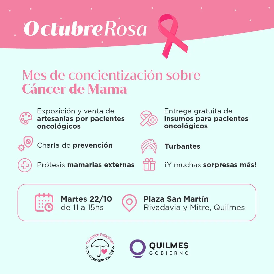 JORNADAS DE MAMOGRAFÍAS GRATUITAS Y ACTIVIDADES POR EL MES DE CONCIENTIZACIÓN SOBRE EL CÁNCER DE MAMA 2