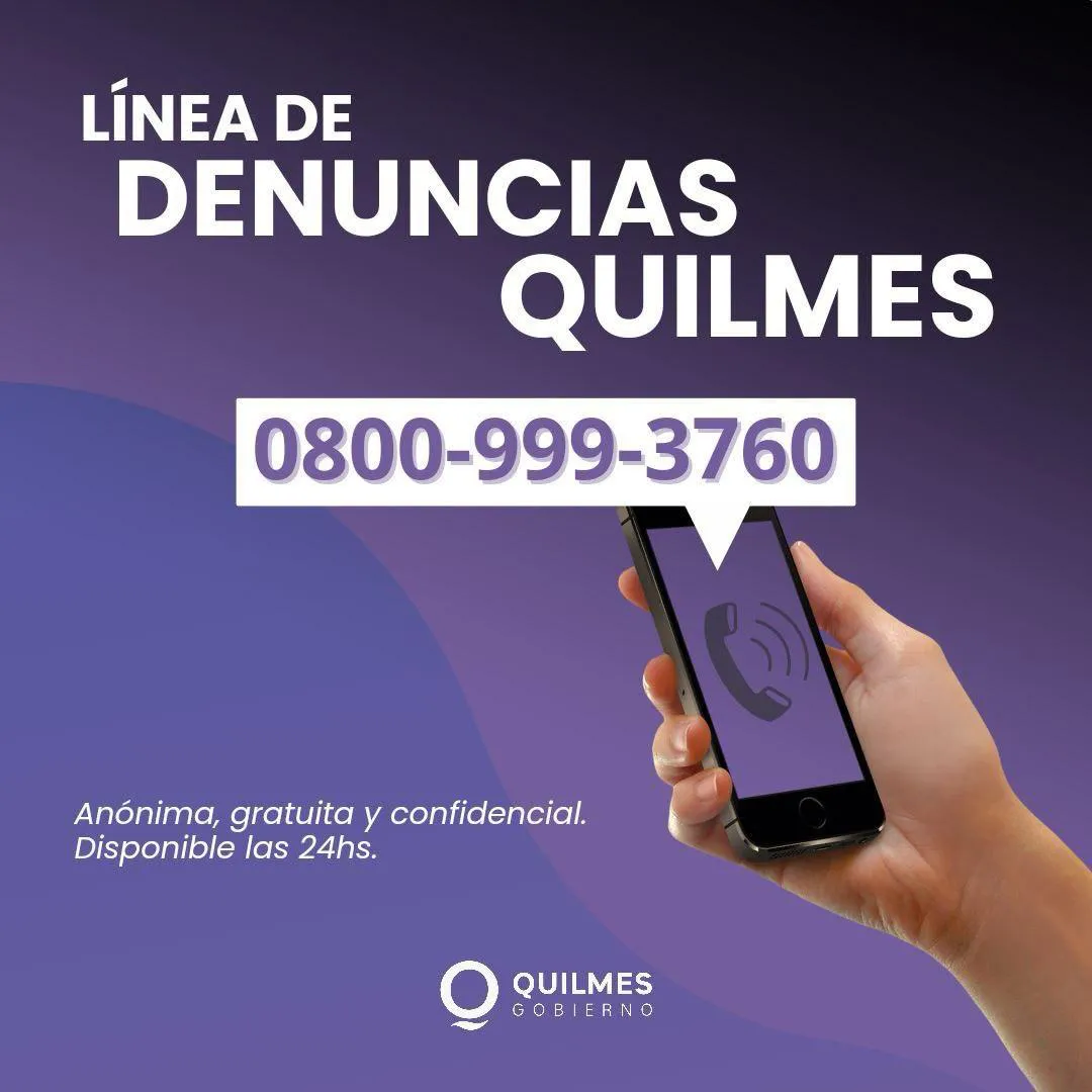 Línea nueva denuncias Quilmes