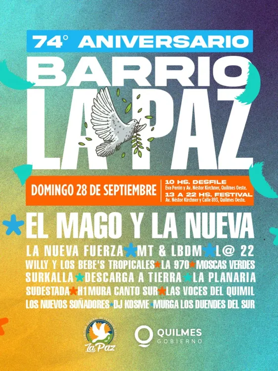 🎉 ¡Celebramos el 74º aniversario del barrio La Paz!Te esperamos este domingo, a partir de las