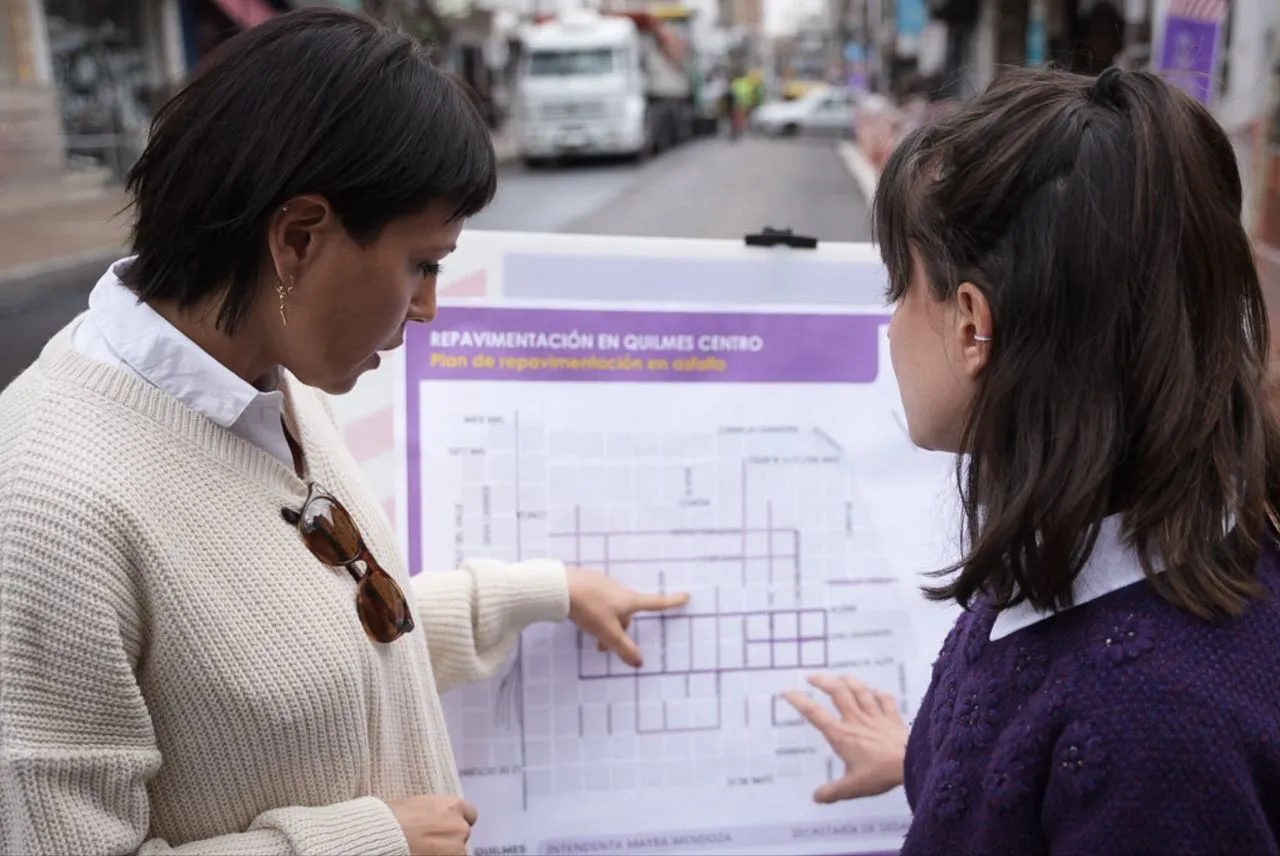 MAYRA RECORRIÓ OBRA DE REPAVIMENTACIÓN EN QUILMES CENTRO 2